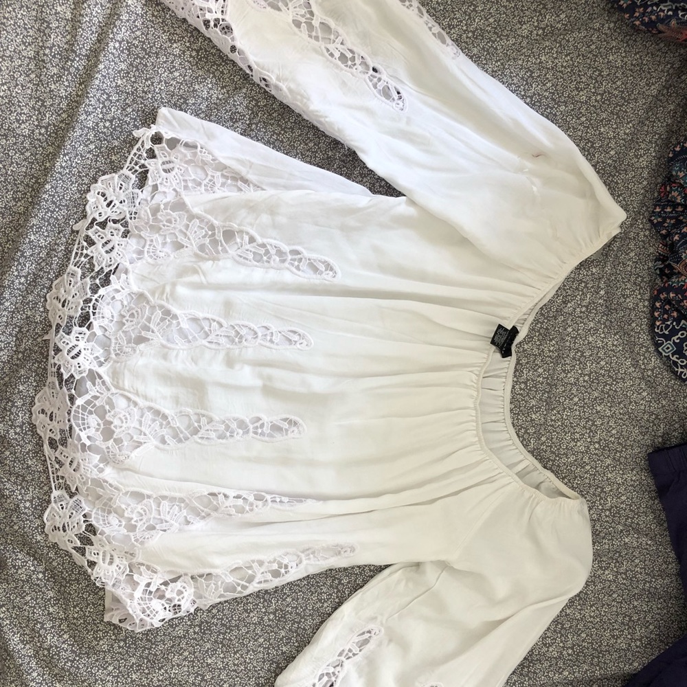 Off the shoulder lace top